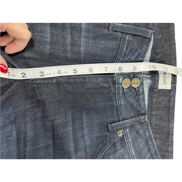 HUDSON Beth Mid-Rise Baby Bootcut Jean Size 31 Women's Distressed Blue Size 12 - Picture 12 of 13
